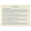Horizontal Bottom Fold Pocket Direction Card